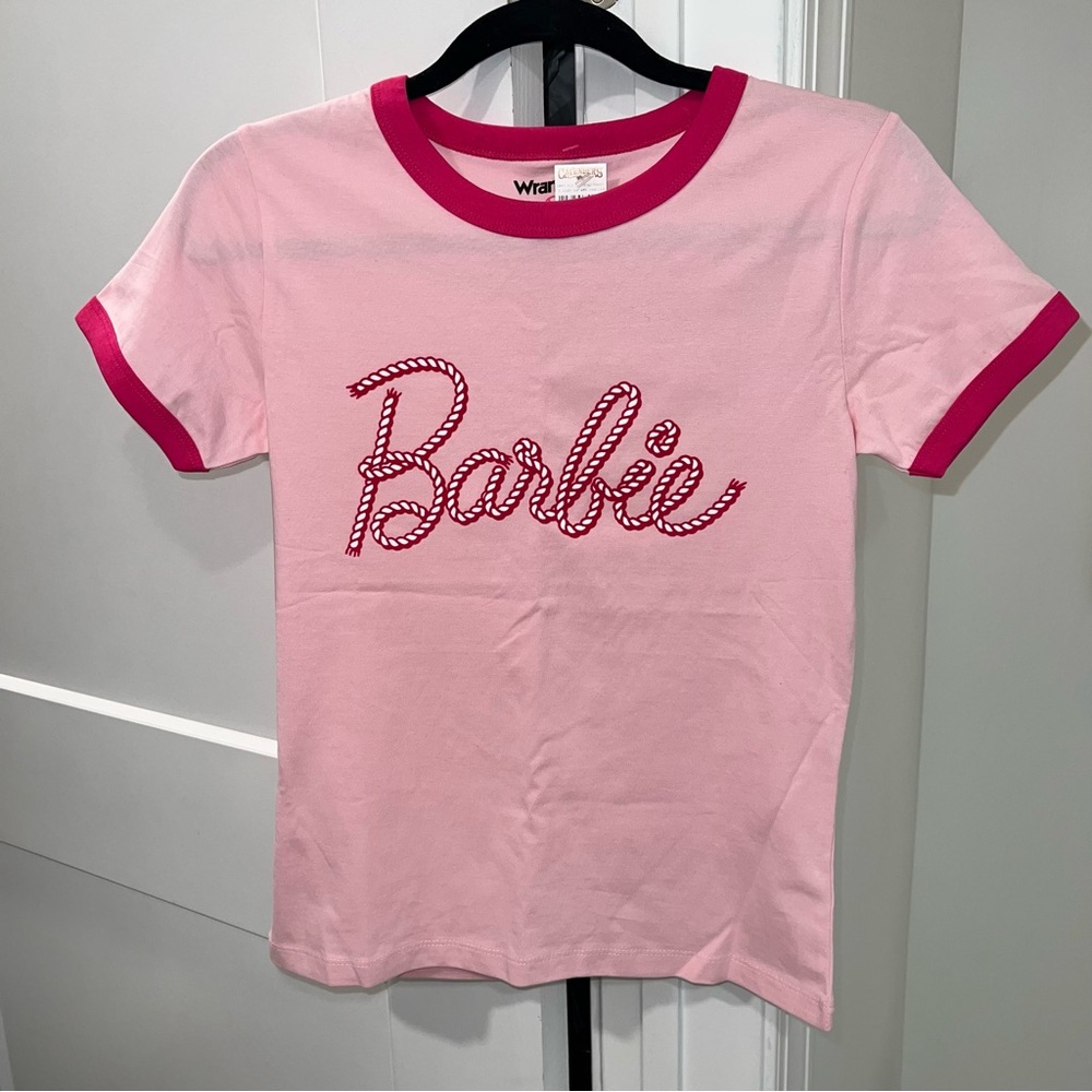 Wrangler X Barbie pink t shirt